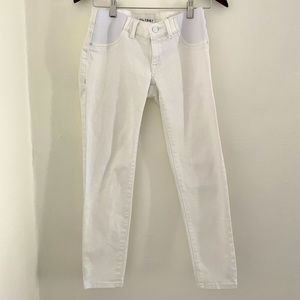 DL1961 white skinny jeans, maternity, ankle length, size 25 maternity, Florence